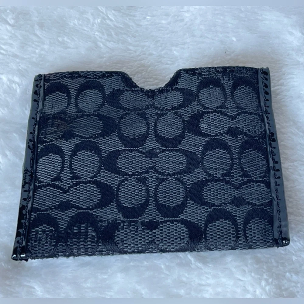 Vintage Coach card holder black small pocket card holder